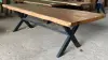  Product image 7 of the product “Natural Wood Table suar with metal legs, 280cm length, 120cm width, 83.5cm height. Table top 7cm thickness ”
